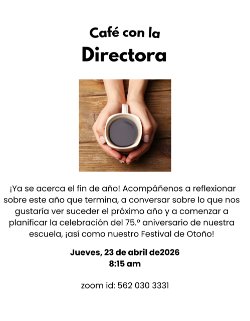 Coffee with the Principal flyer Spanish